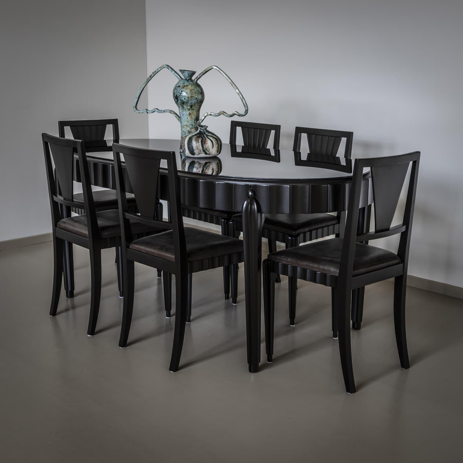 italien Ensemble de salle à manger Art Déco 8 pièces, Italie années 1930 en vente