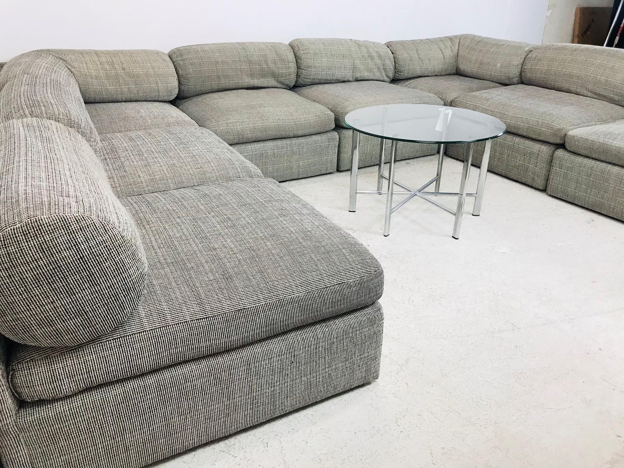 Late 20th Century 8-Piece Milo Baughman Sectional Sofa