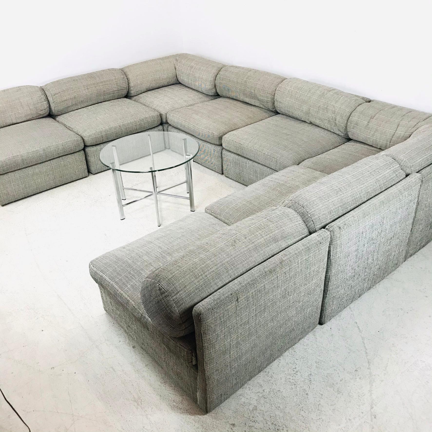 8-Piece Milo Baughman Sectional Sofa 2