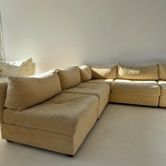 8-piece playpen style 1970s vintage modular sectional sofa