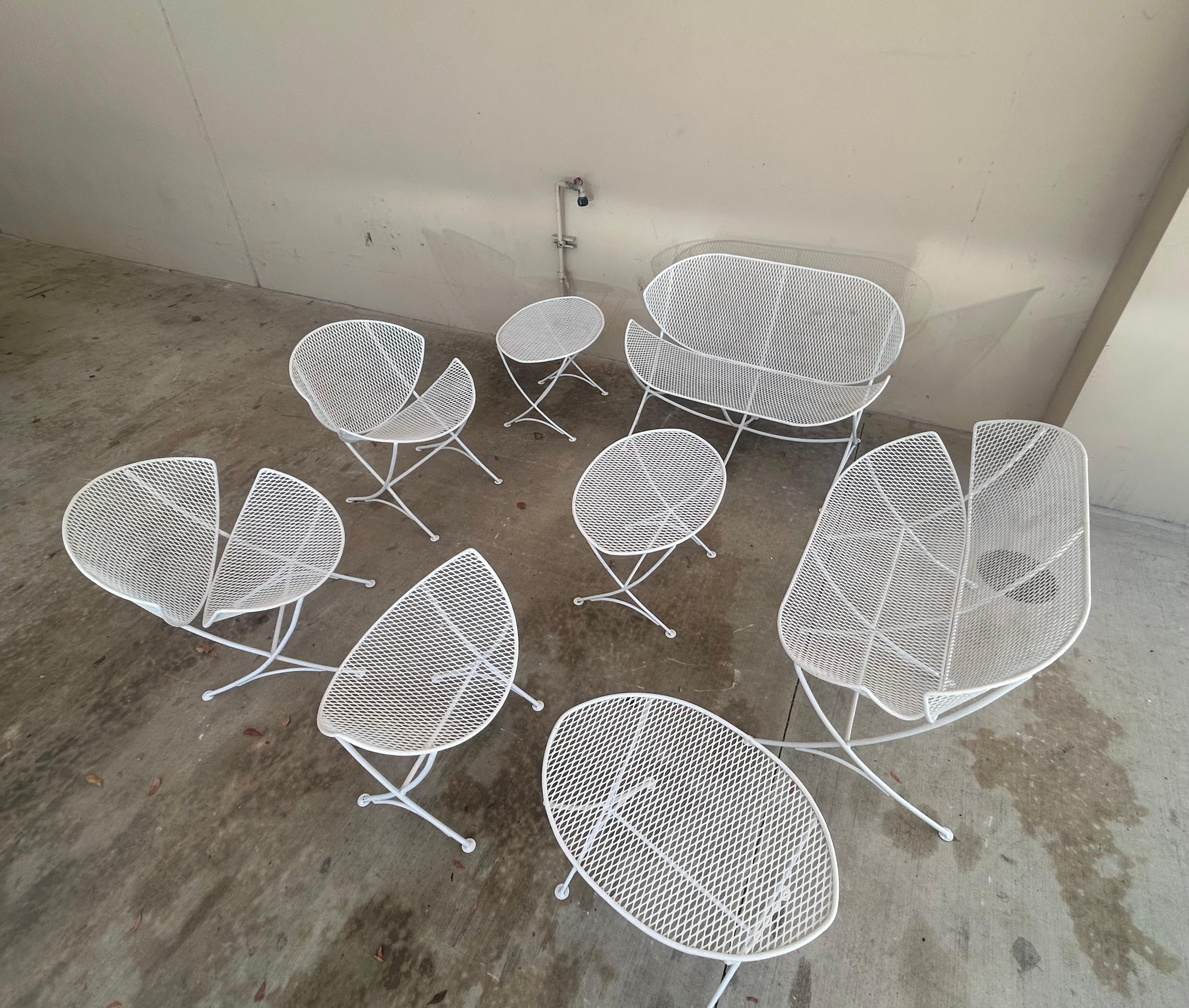 8 Piece Suite Tempestini for Salterini  Orange Slice set. For Sale 2