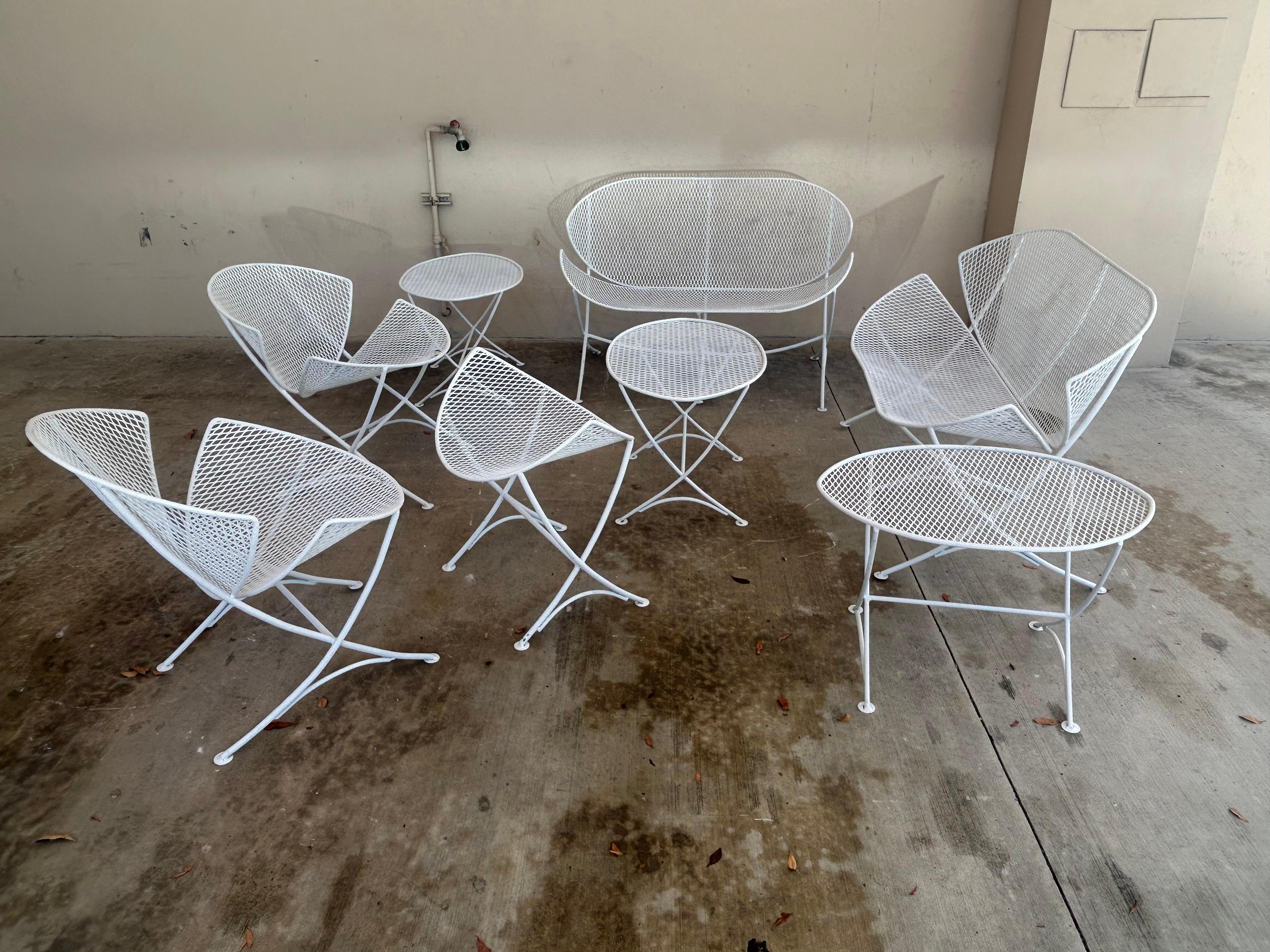 American 8 Piece Suite Tempestini for Salterini  Orange Slice set. For Sale