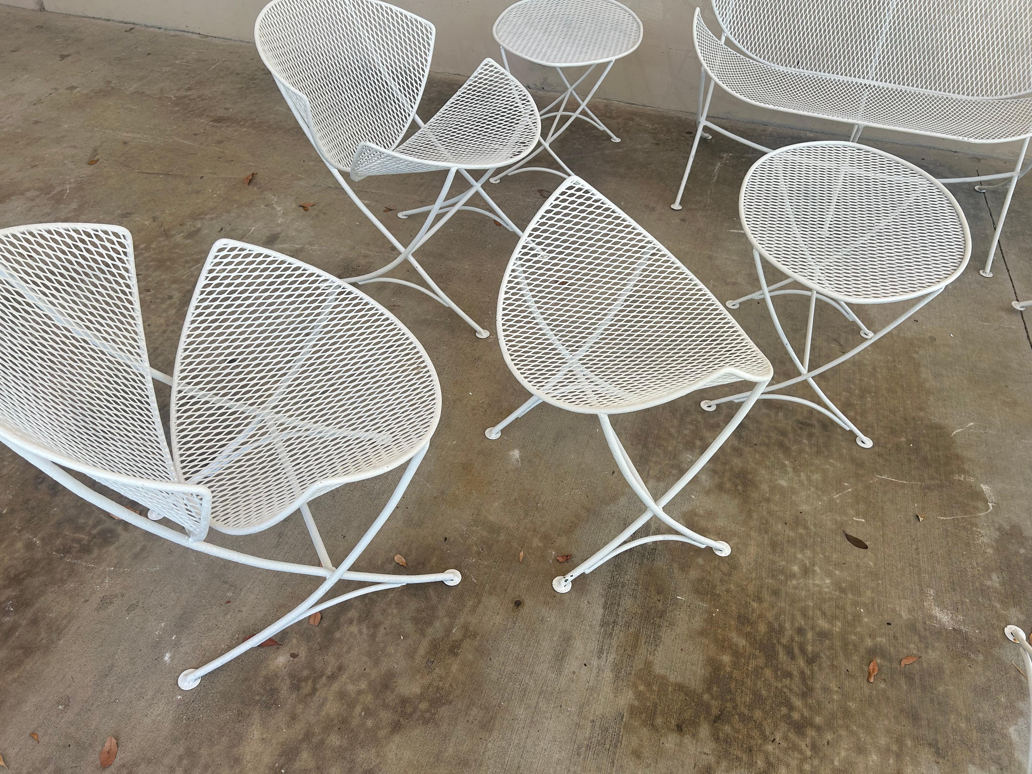 Welded 8 Piece Suite Tempestini for Salterini  Orange Slice set. For Sale