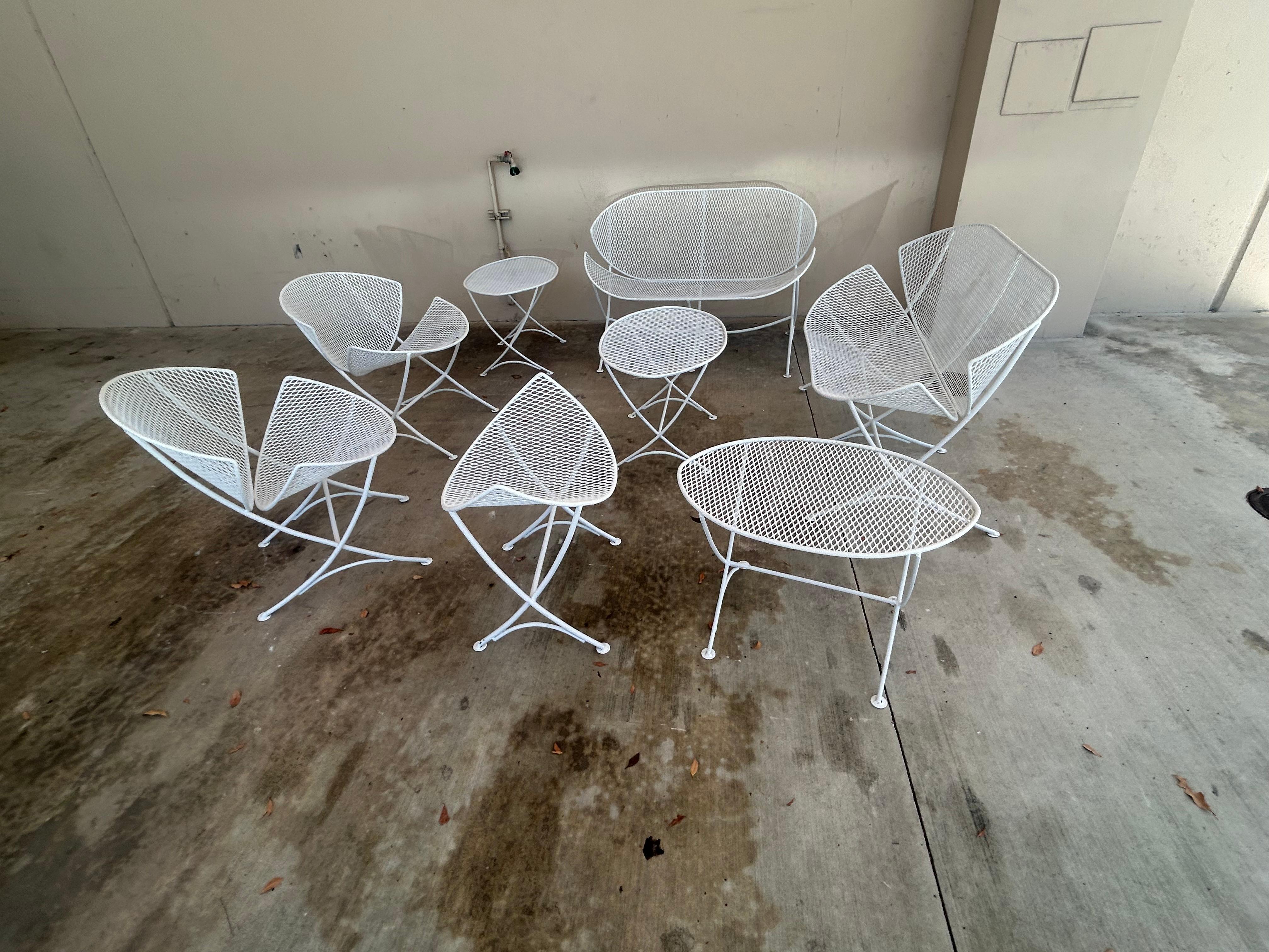 8 Piece Suite Tempestini for Salterini  Orange Slice set. For Sale 1