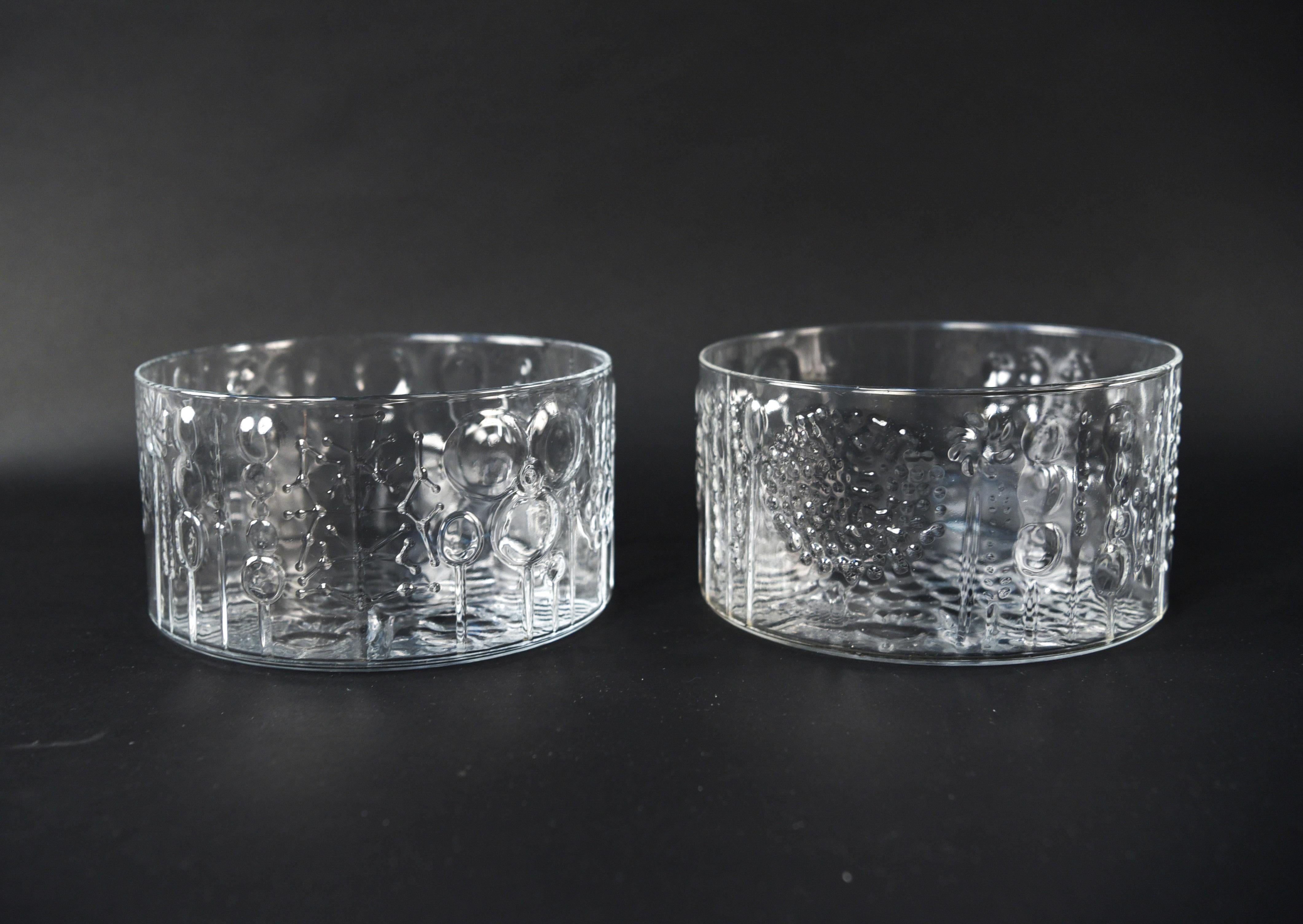Mid-Century Modern 8 Pieces Oiva Toikka for Iittala Midcentury Scandinavian Glass