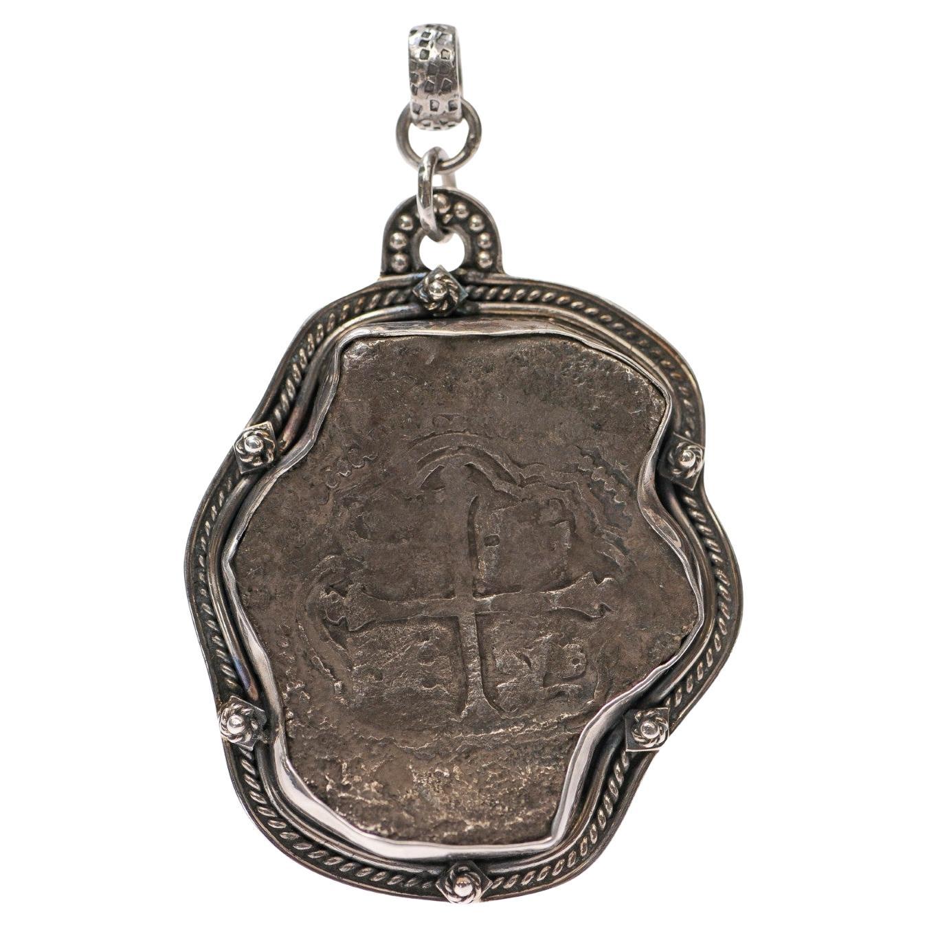 "8 Reales" Silver Coin, Minted in 1640 For Sale