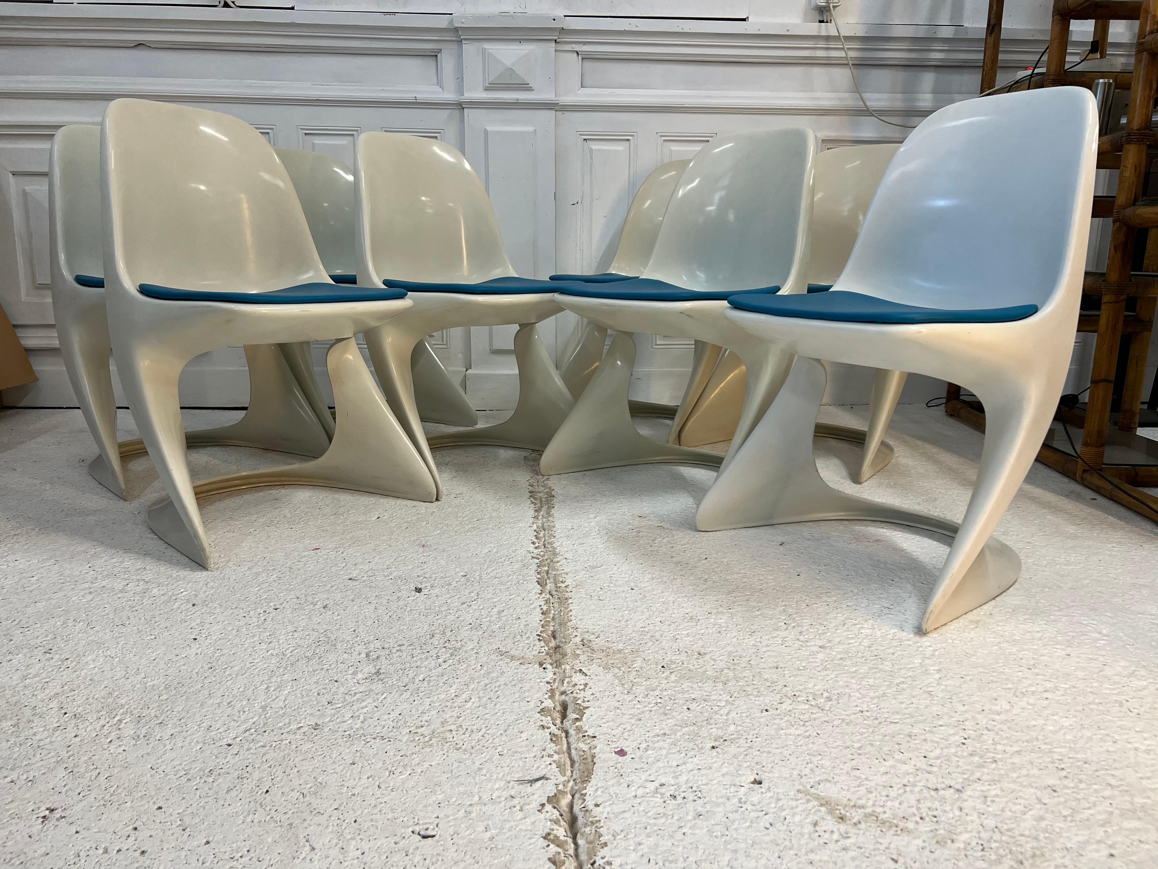 8 Chairs Casala , 1970’s Vintage  For Sale 6