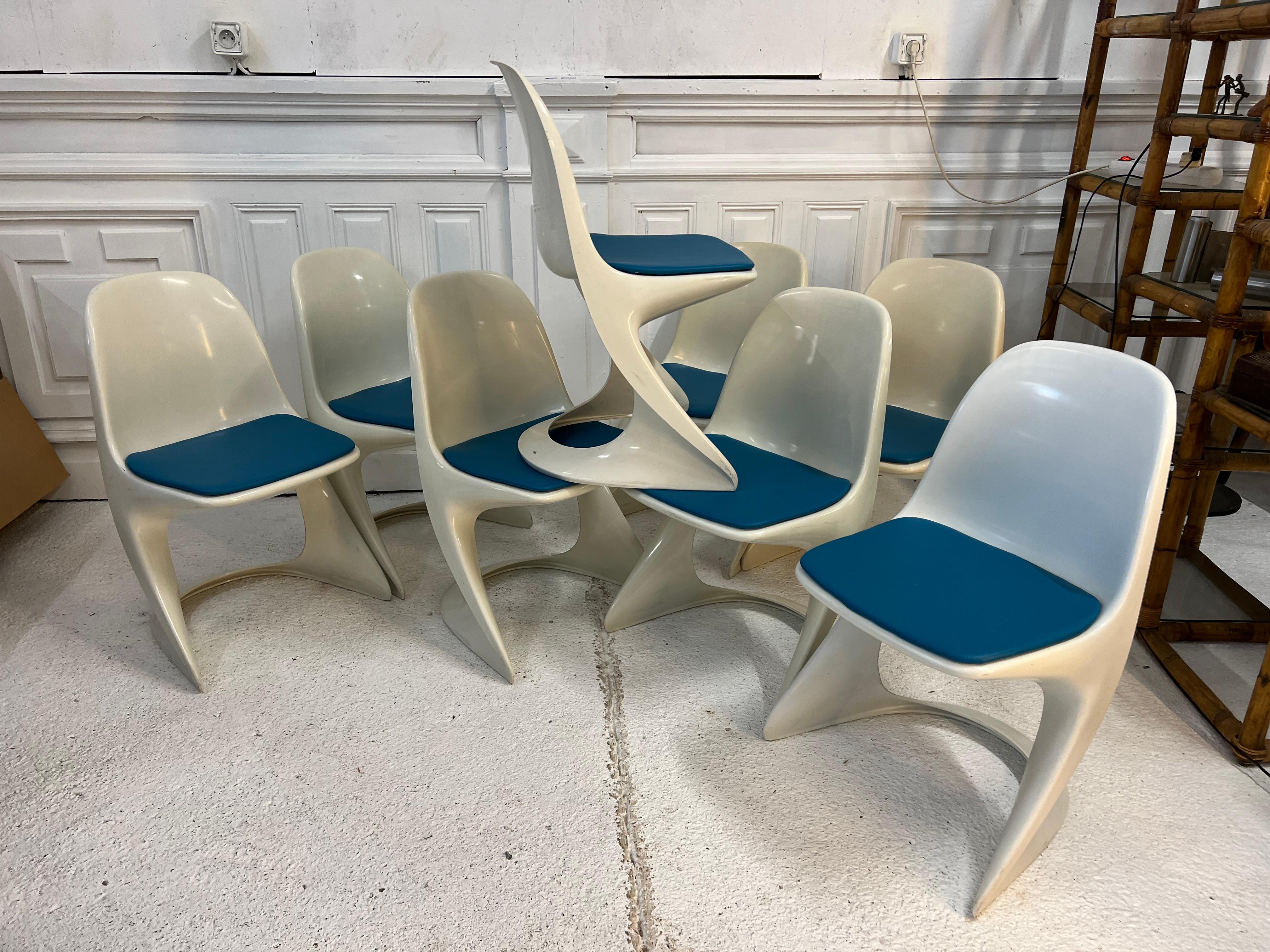 8 Stühle Casala , 1970er Jahre Vintage  10