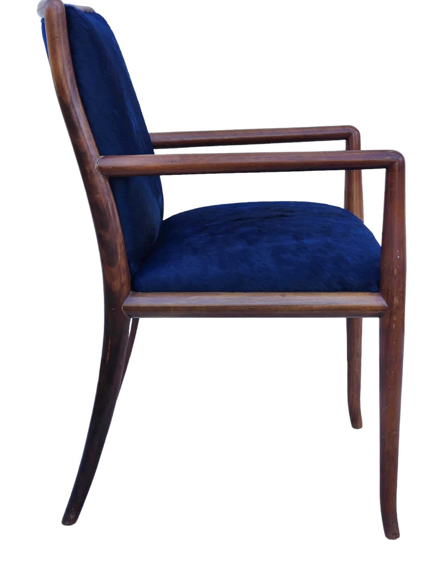 8 Robsjohn-Gibbings Walnut Dining Chairs for Widdicomb Furniture Co. 1959 For Sale 4