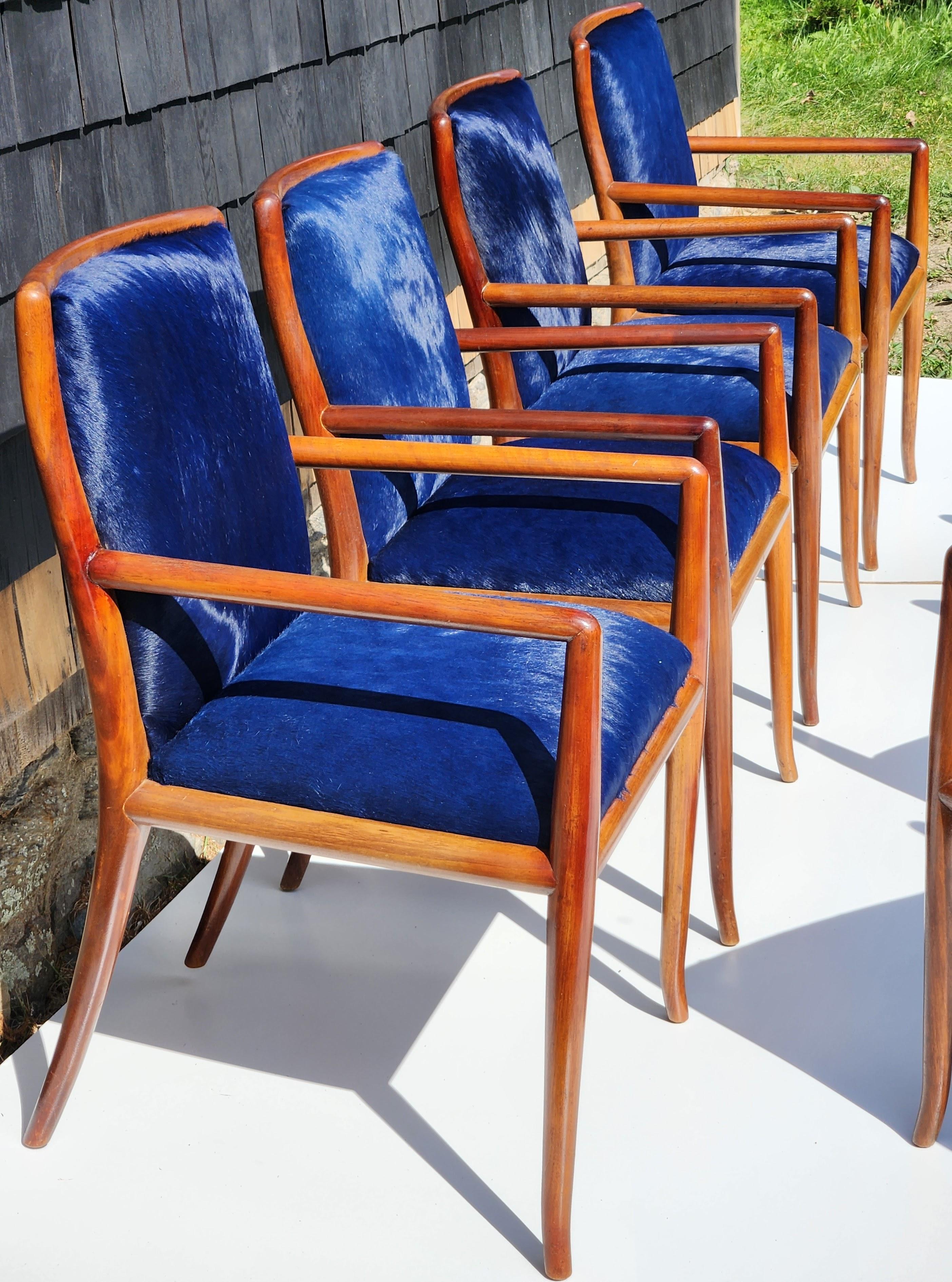 Mid-Century Modern 8 Robsjohn-Gibbings Walnut Dining Chairs for Widdicomb Furniture Co. 1959 For Sale