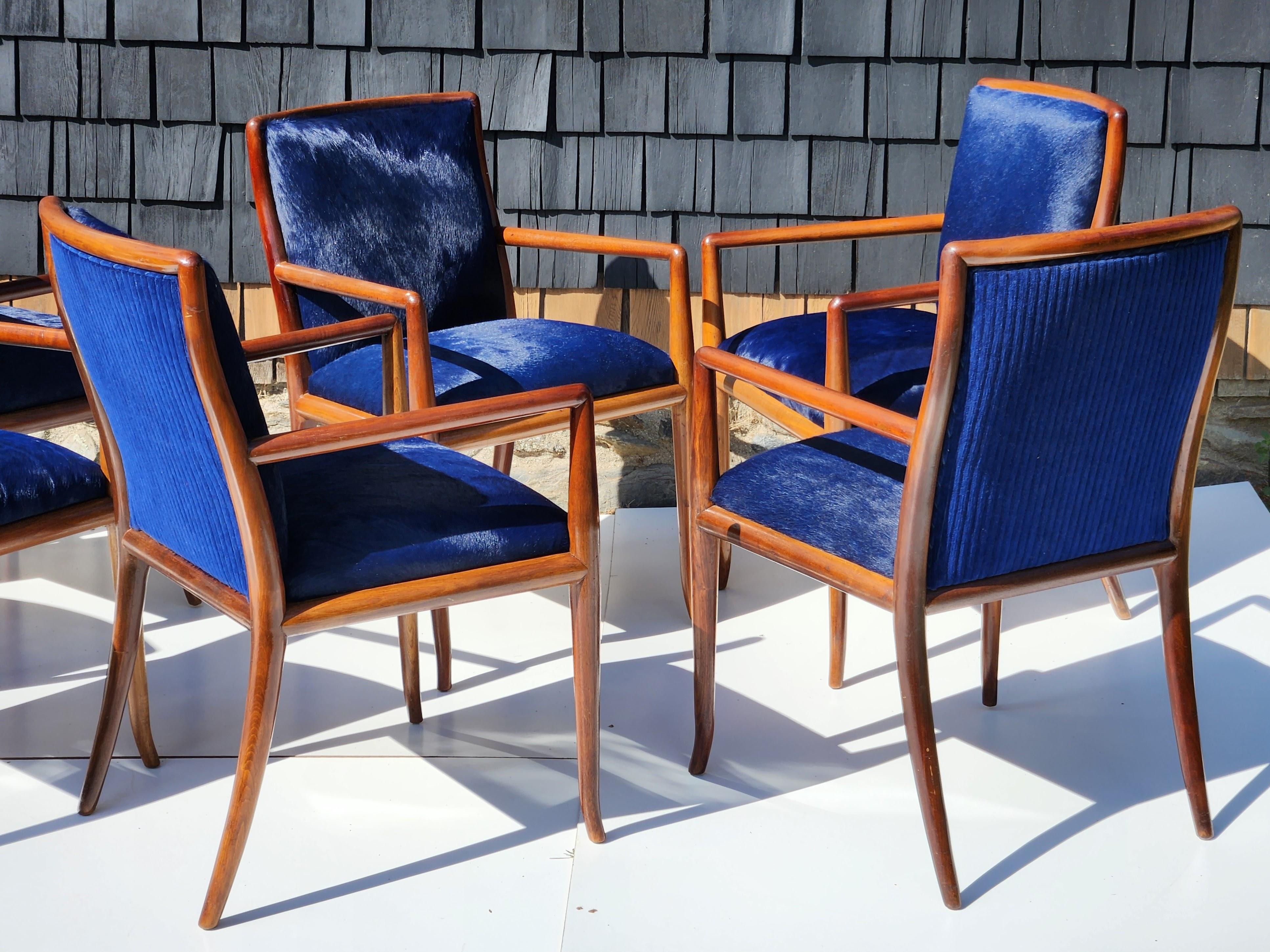 8 Robsjohn-Gibbings Walnut Dining Chairs for Widdicomb Furniture Co. 1959 For Sale 1