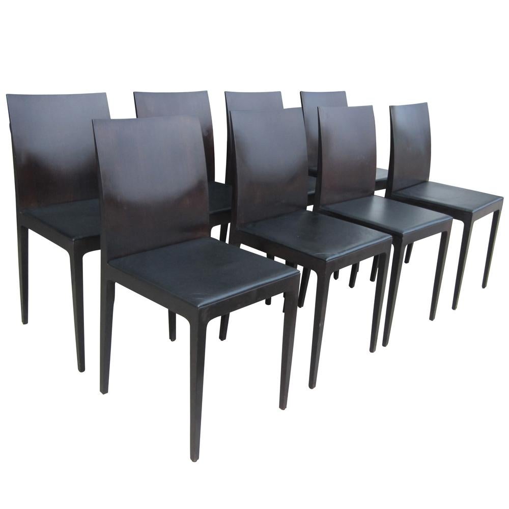8 chaises Anna R en bois de rose conçues par Ludovica et Roberto Palomba  