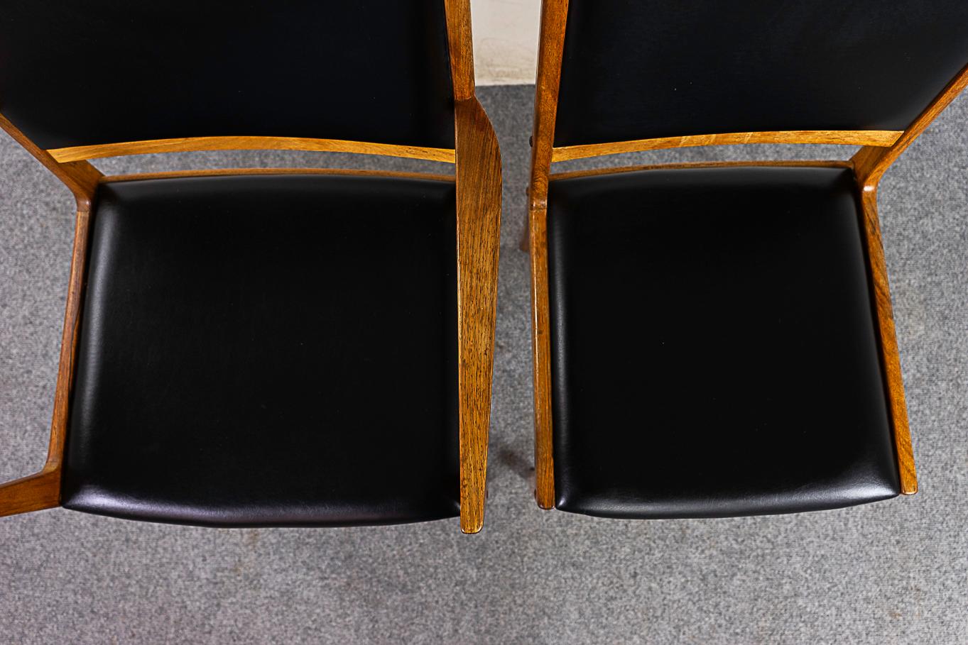 Mid-20th Century  8 Rosewood Danish Dining Chairs For Sale