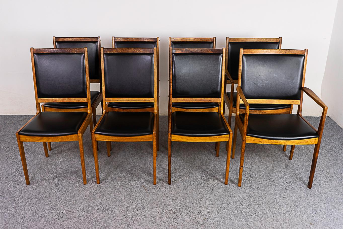  8 Rosewood Danish Dining Chairs For Sale 4