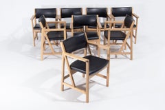8 Scandinavain Dining Chairs in Oak by Soren Holst for Fredericia, Danish 1970's