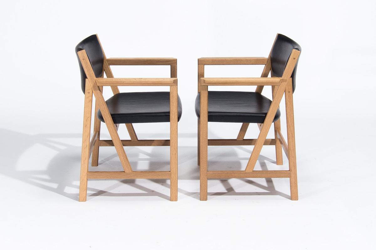 Scandinavian Modern 8 Scandinavain Dining Chairs in Oak by Soren Holst for Fredericia, Danish 1970's For Sale
