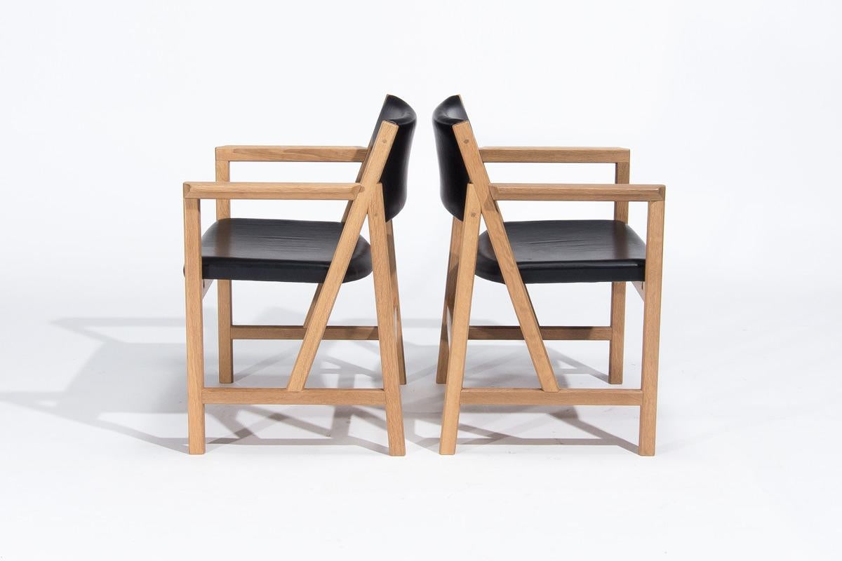 8 Scandinavain Dining Chairs in Oak by Soren Holst for Fredericia, Danish 1970's In Good Condition For Sale In London, GB