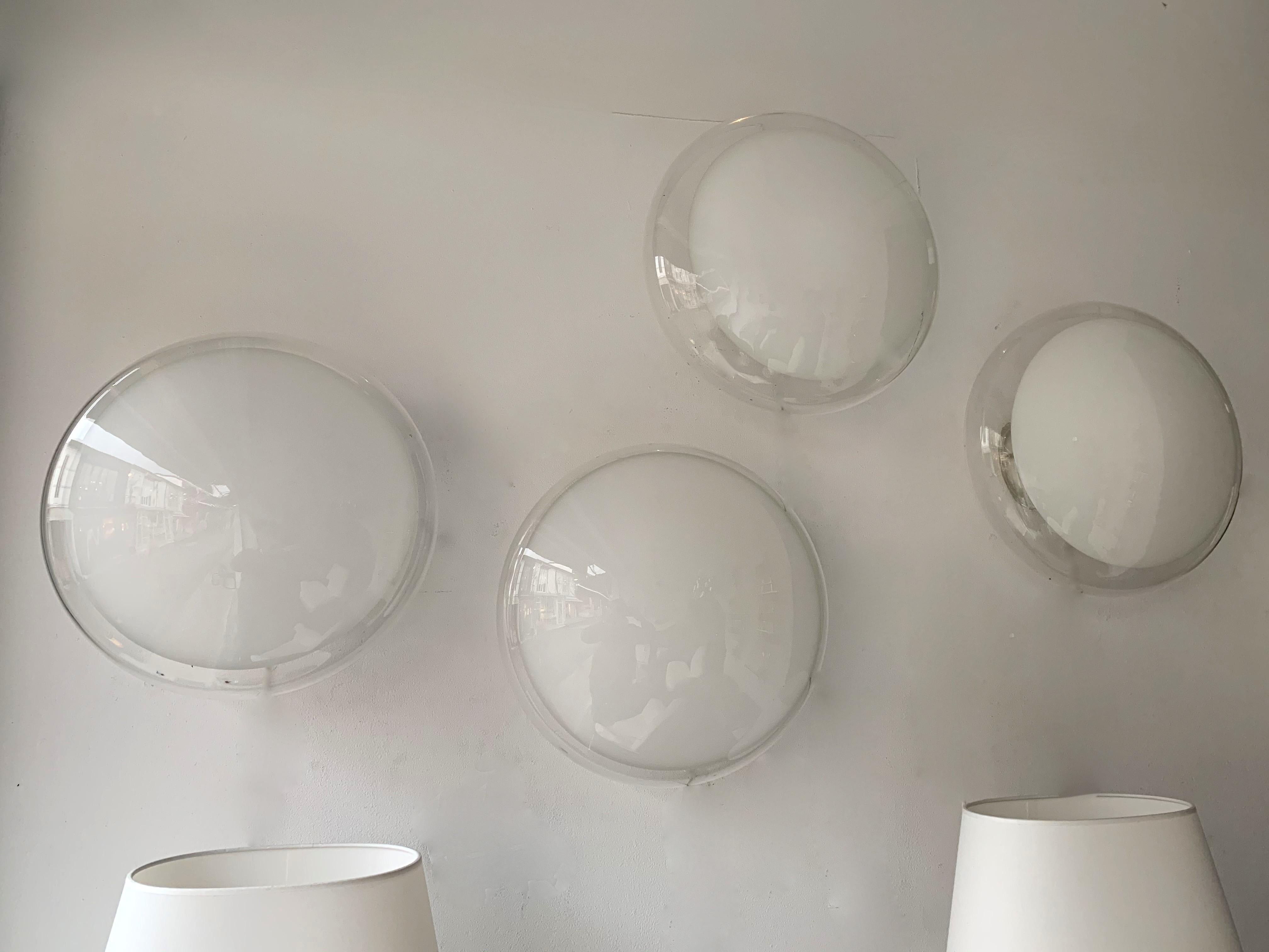 4 Sconces Gill by Roberto Pamio for Leucos, Italy, 1970s In Good Condition In SAINT-OUEN, FR