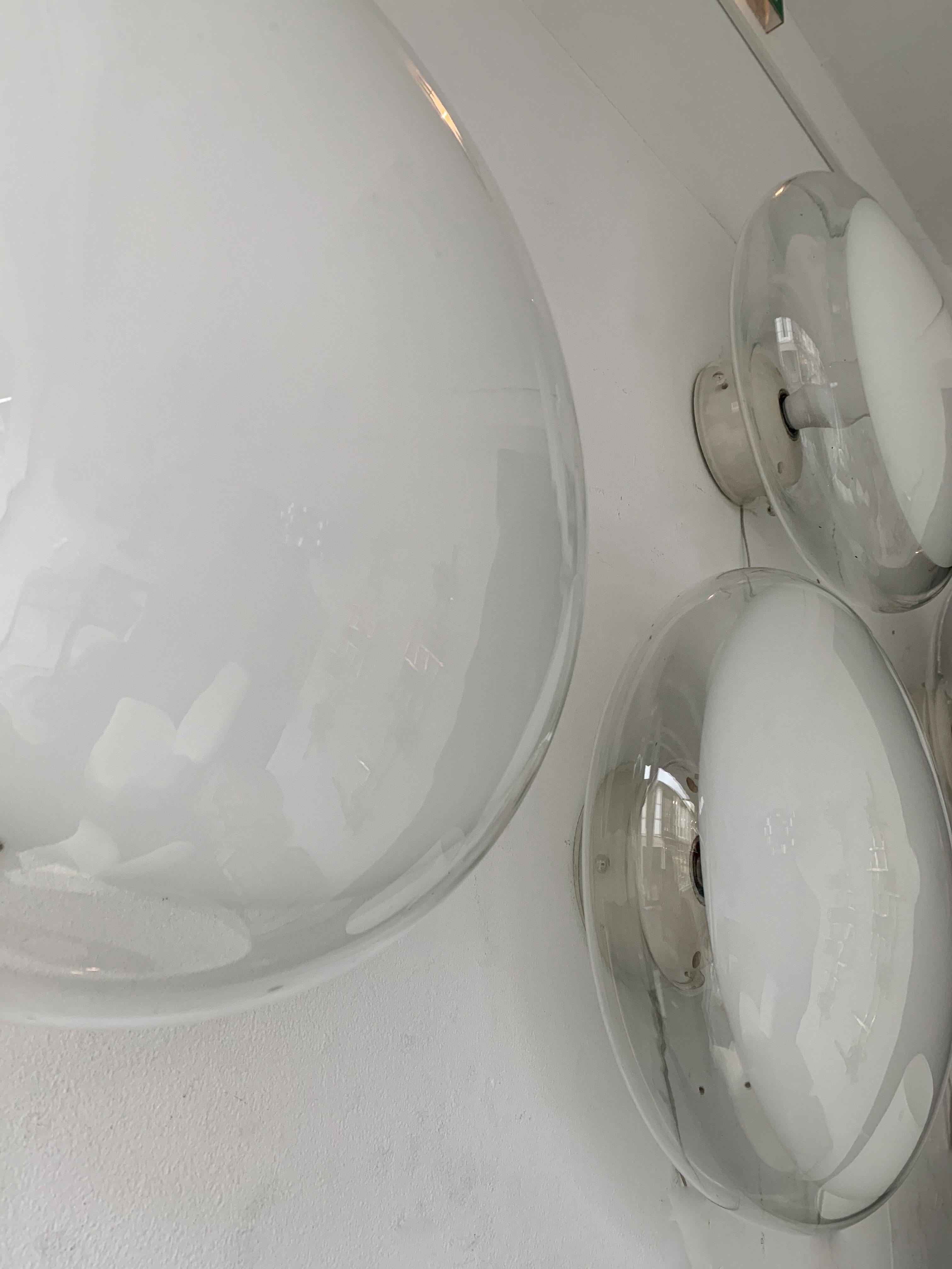Late 20th Century 4 Sconces Gill by Roberto Pamio for Leucos, Italy, 1970s