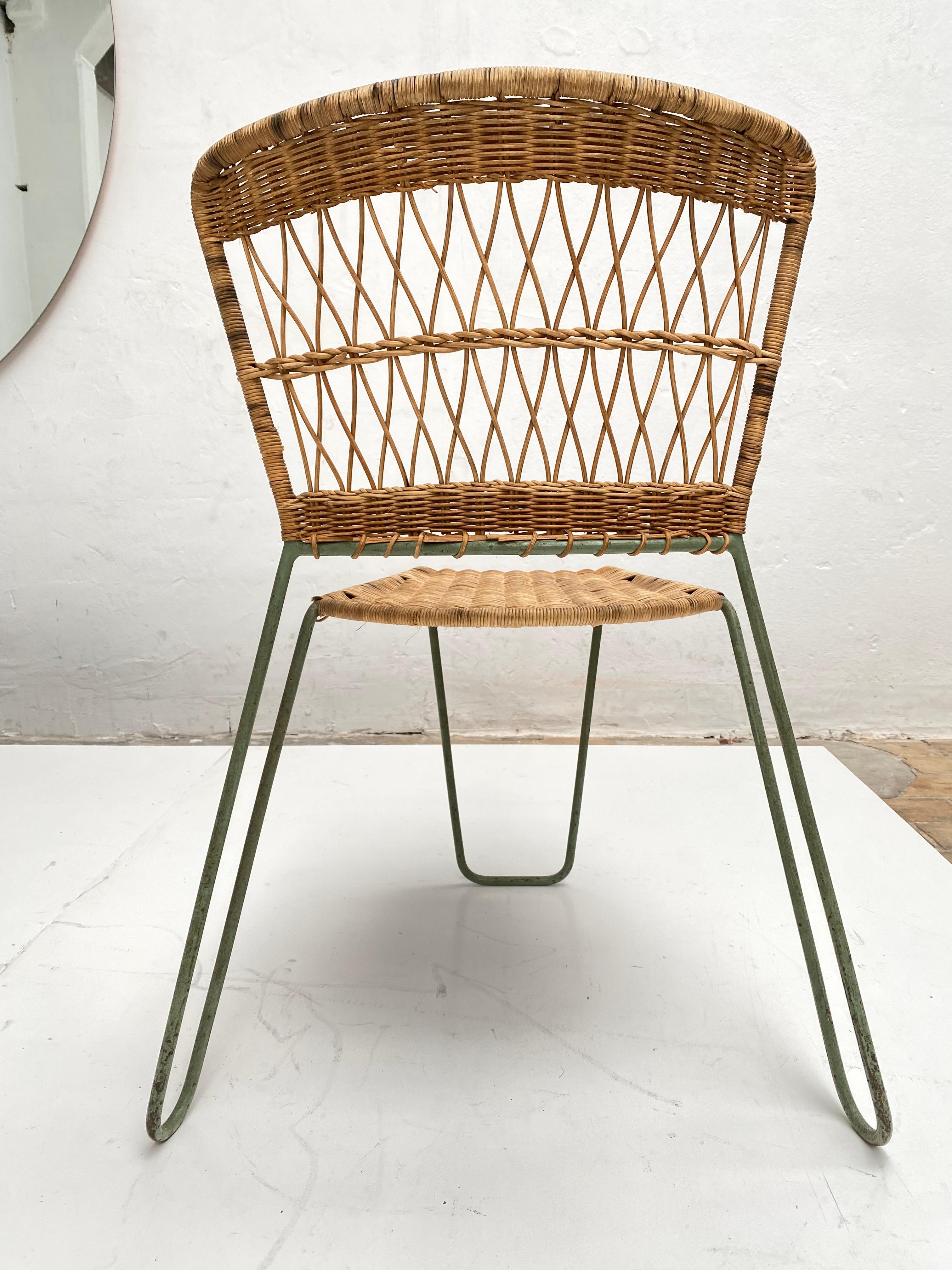 3 Sculptural Form 'Oro' Dining Chairs by Raoul Guys, 1951, Airborne, France For Sale 4