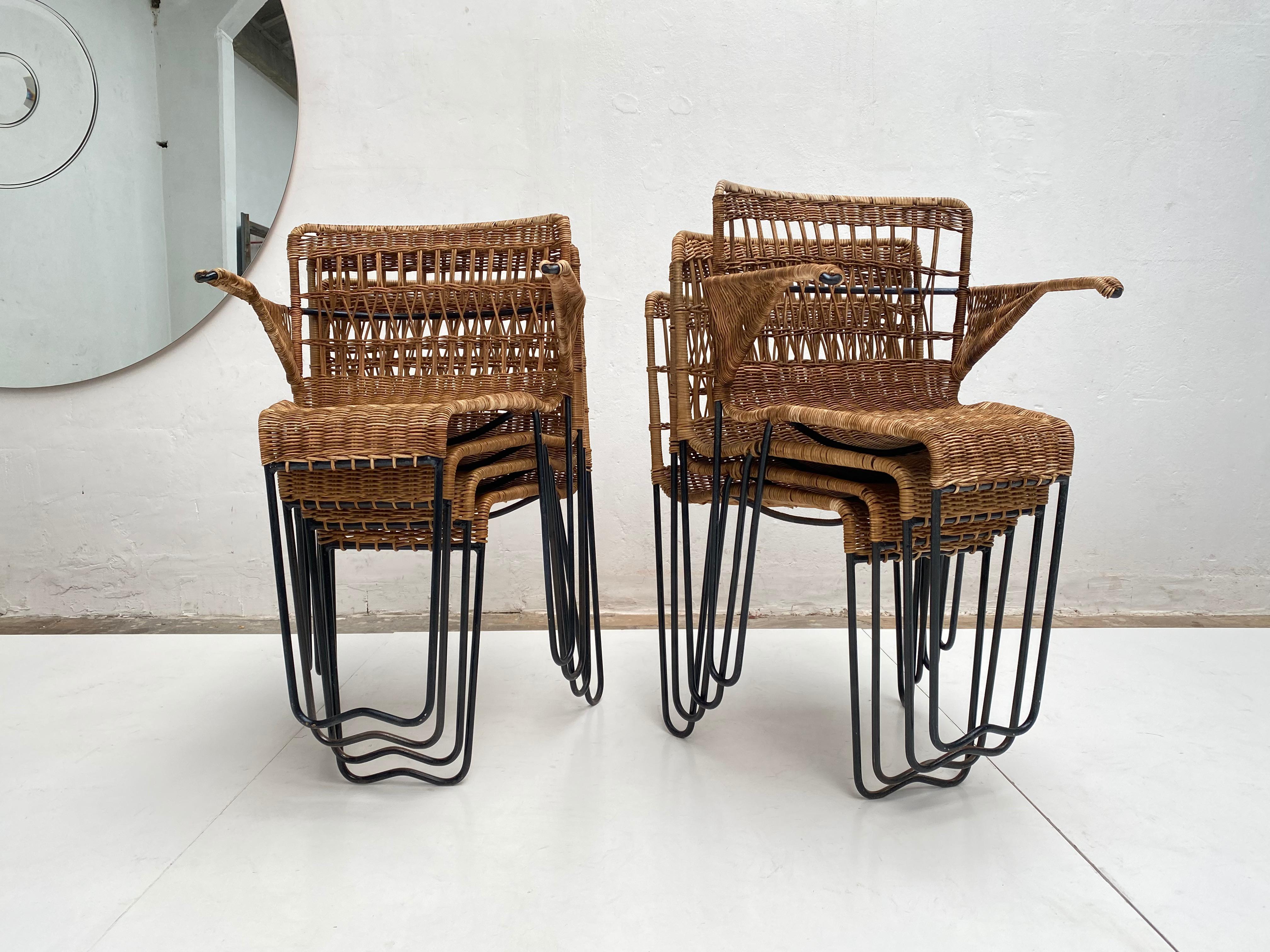 8 Sculptural Form 'Oro' Dining Chairs by Raoul Guys, 1951, Airborne, France 9
