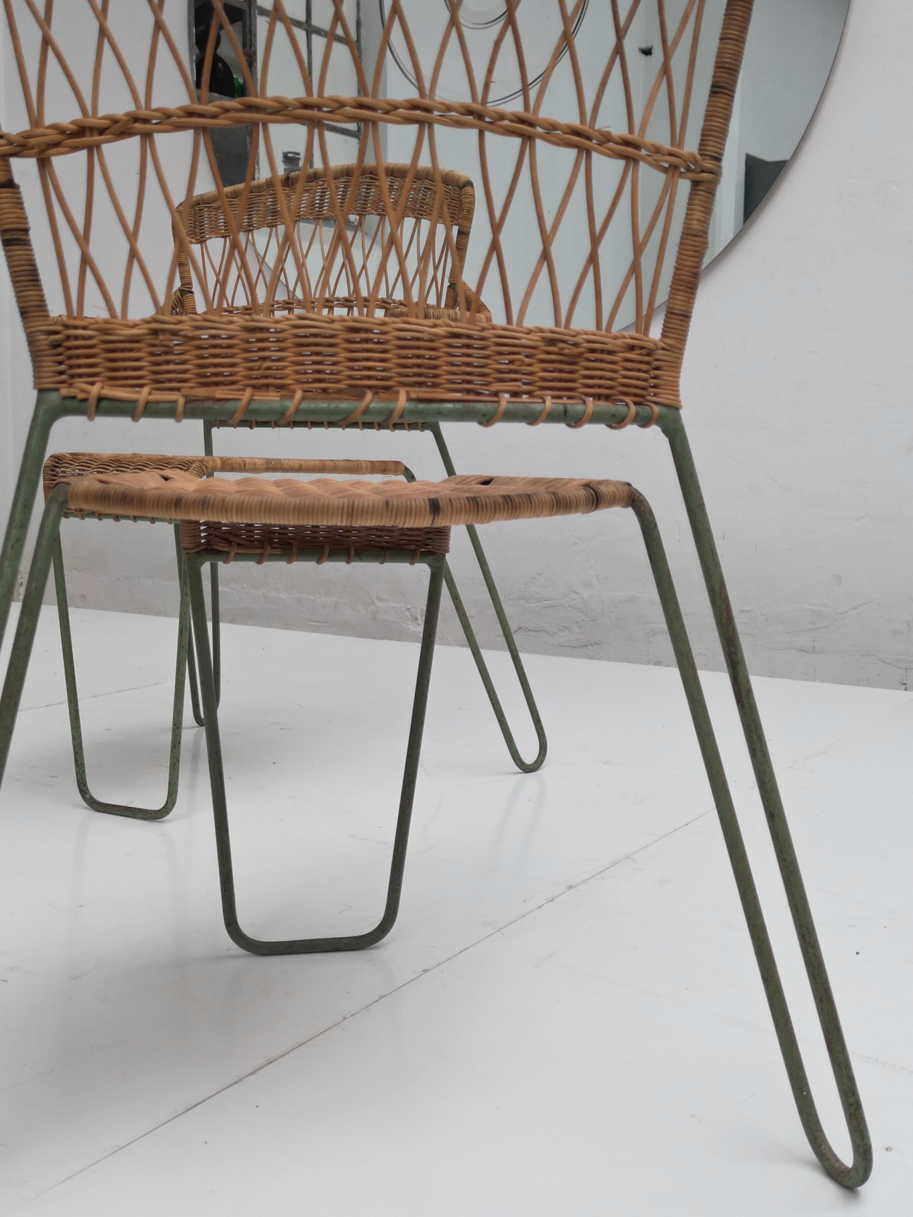 3 Sculptural Form 'Oro' Dining Chairs by Raoul Guys, 1951, Airborne, France For Sale 11