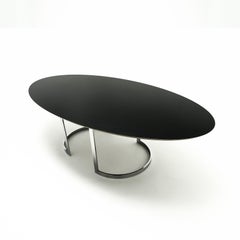 8 seat office meeting or conference room table in the style of Milo Baughman