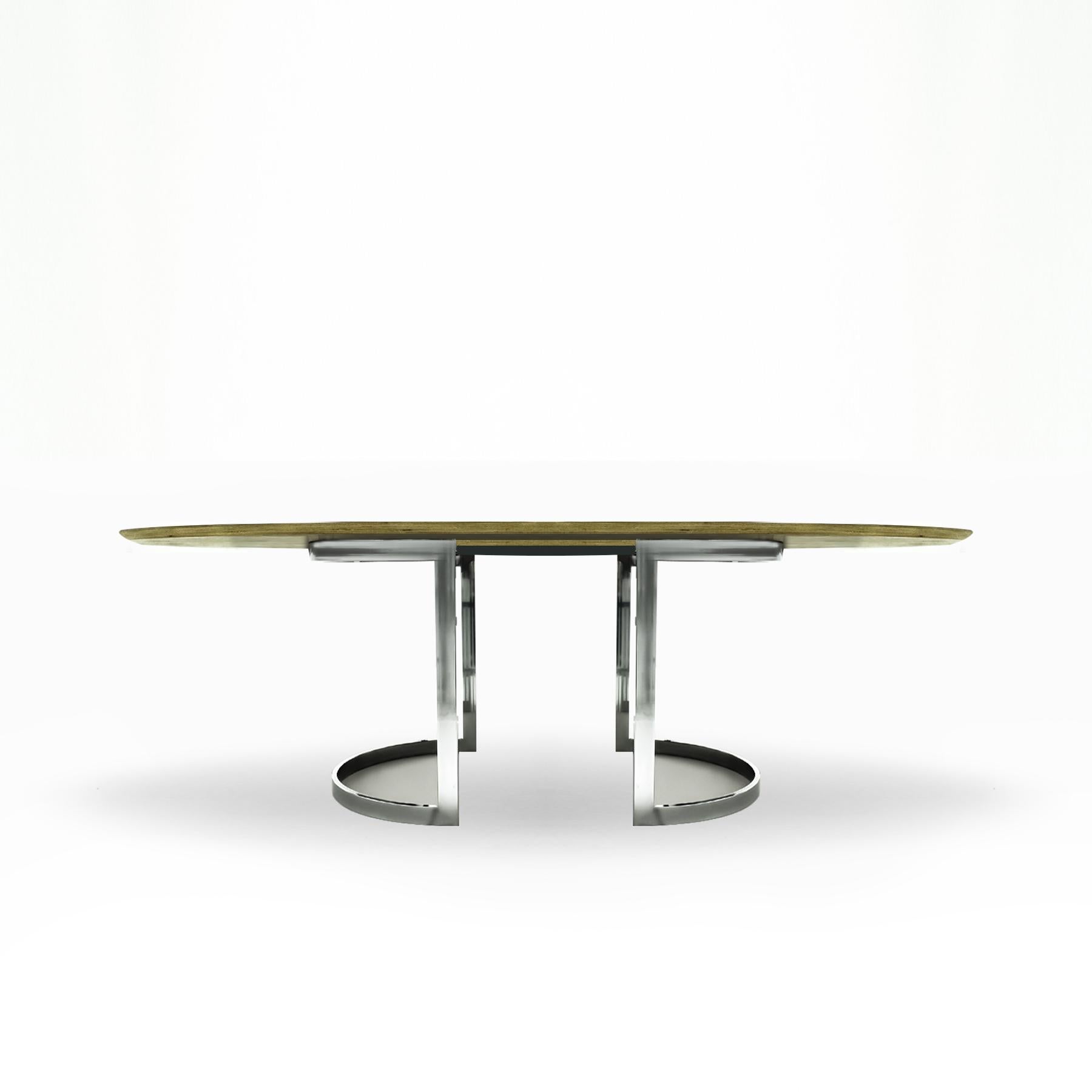 Mid-Century Modern 8 seat office meeting or conference room table in the style of Milo Baughman 