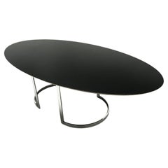 8 seat office meeting or conference room table in the style of Milo Baughman 