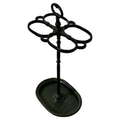 Antique 8 Section French Cast Iron Walking Stick Stand or Umbrella Stand