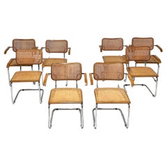 8 chaises mod. 'Cesca' de Marcel Breuer, 1980