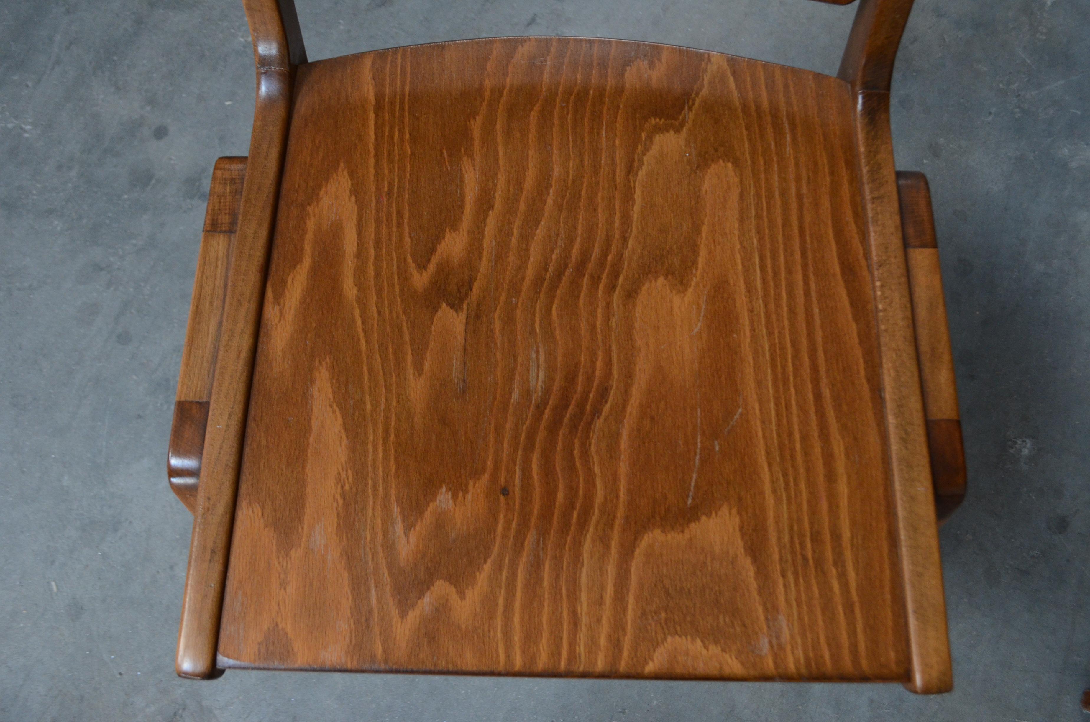 8 Set of Original Austro Chairs by Franz Schuster for Wiesner Hager Austria 1959 For Sale 5