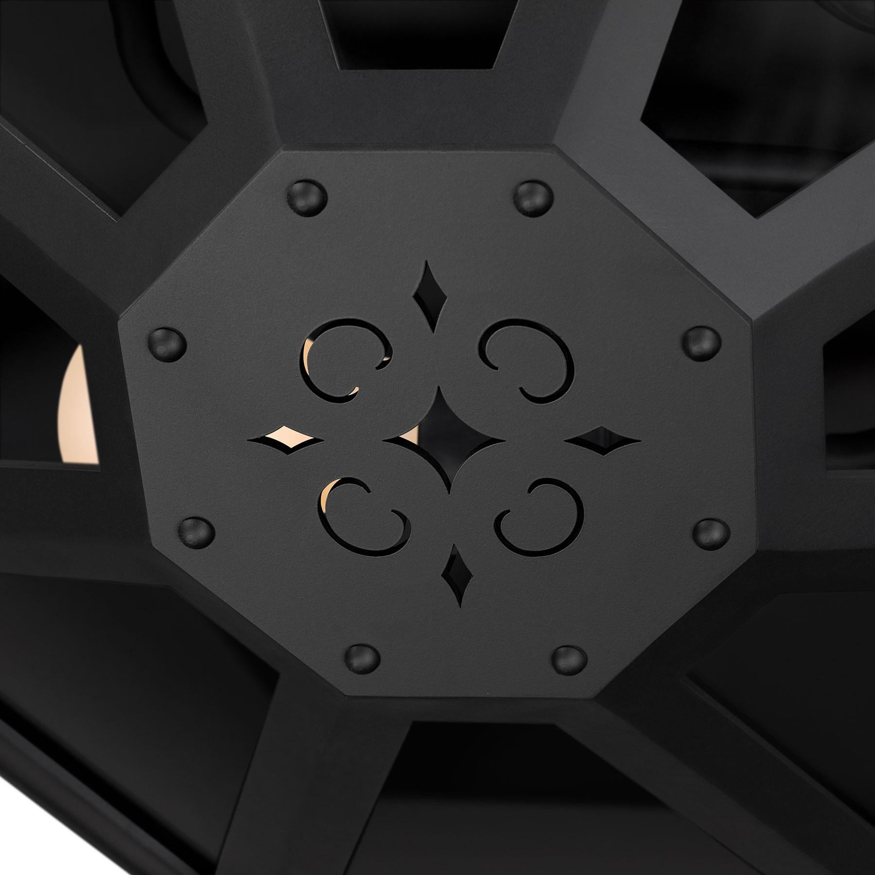 Américain Plafond à 8 faces hexagonales de style néo-espagnol, luminaire encastré à montage affleurant en vente