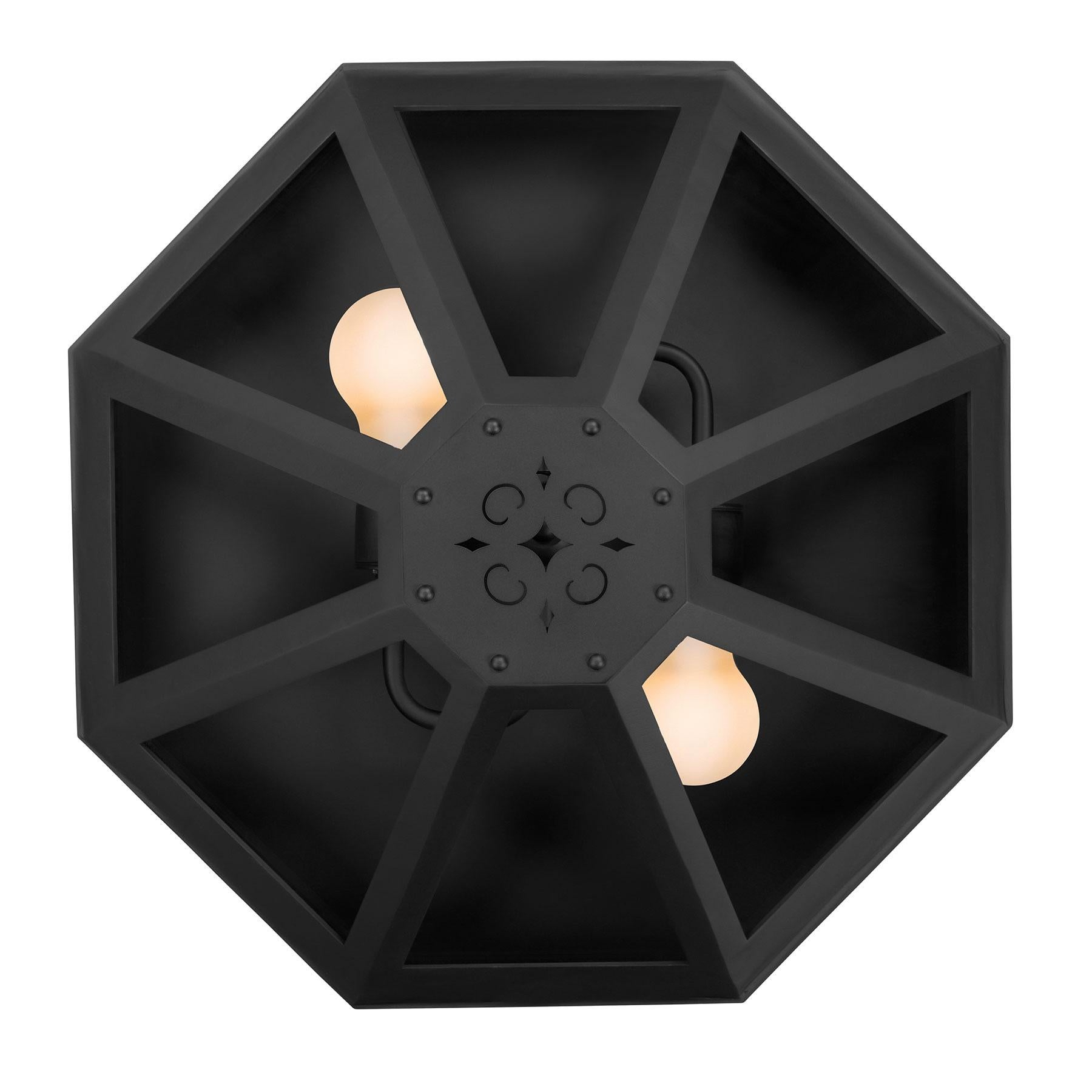 Plafond à 8 faces hexagonales de style néo-espagnol, luminaire encastré à montage affleurant en vente