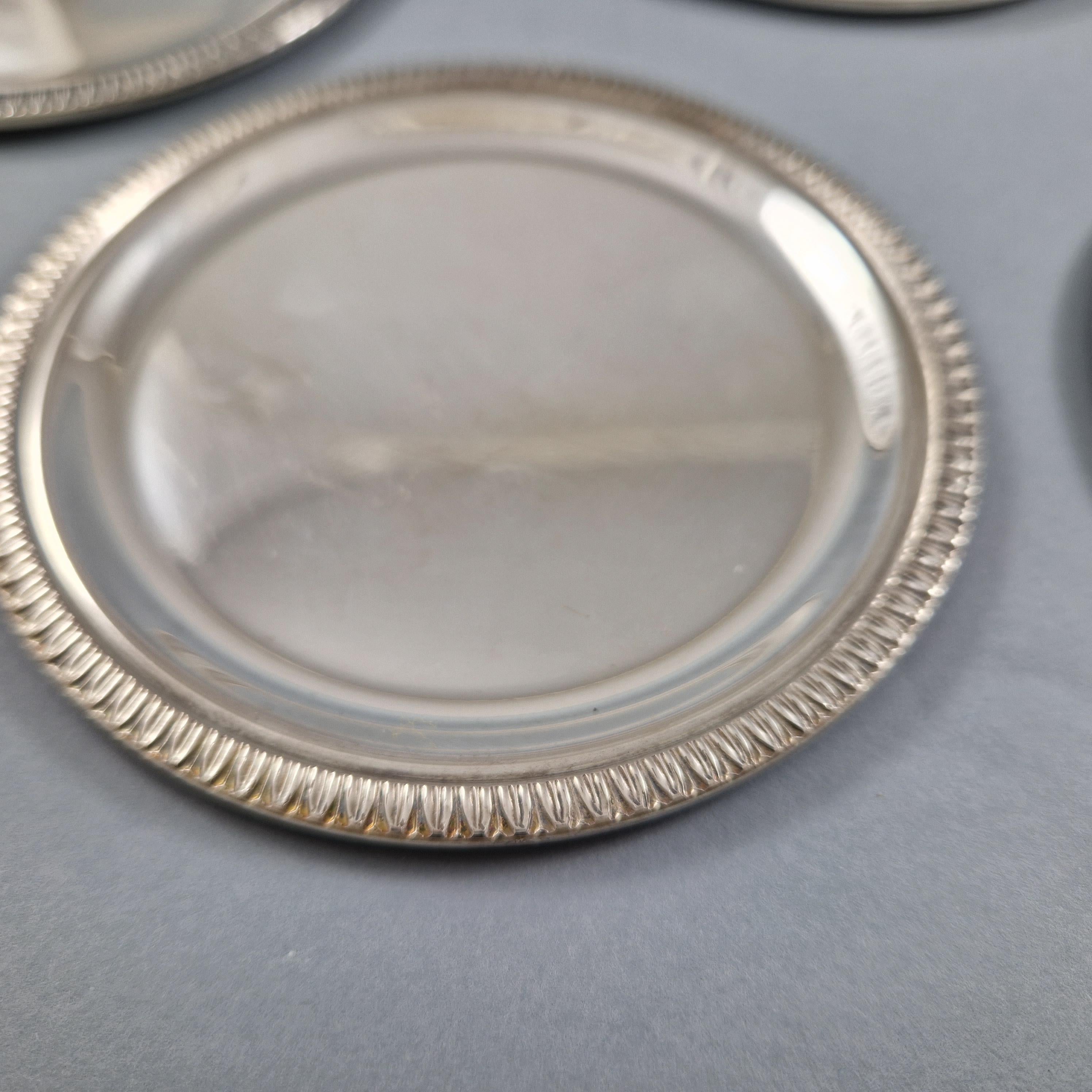 Italian 8 Solid Silver Bread Plates