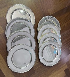 8 Sottopiatti in Argento 800 made in Italy stile 700