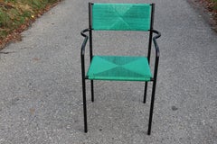 8 Stackable Paludis Armchairs in Green by Giandomenico Belotti for Alias, 1950s