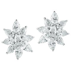 8 Star Diamond Cluster Earrings