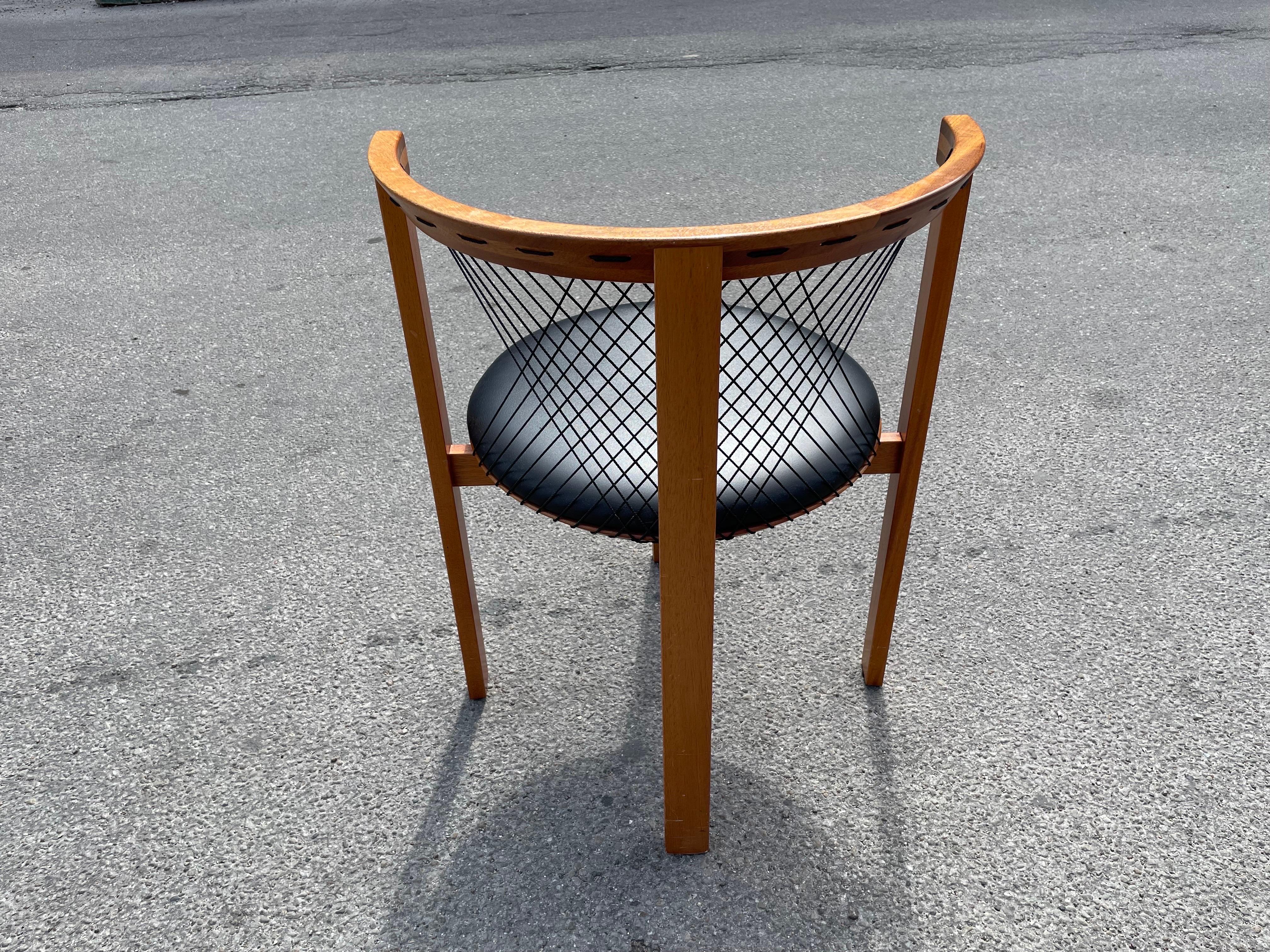 Mahogany 8 String Dining Chairs by Niels Jørgen Haugesen for Tranekaer Denmark, 1970s For Sale