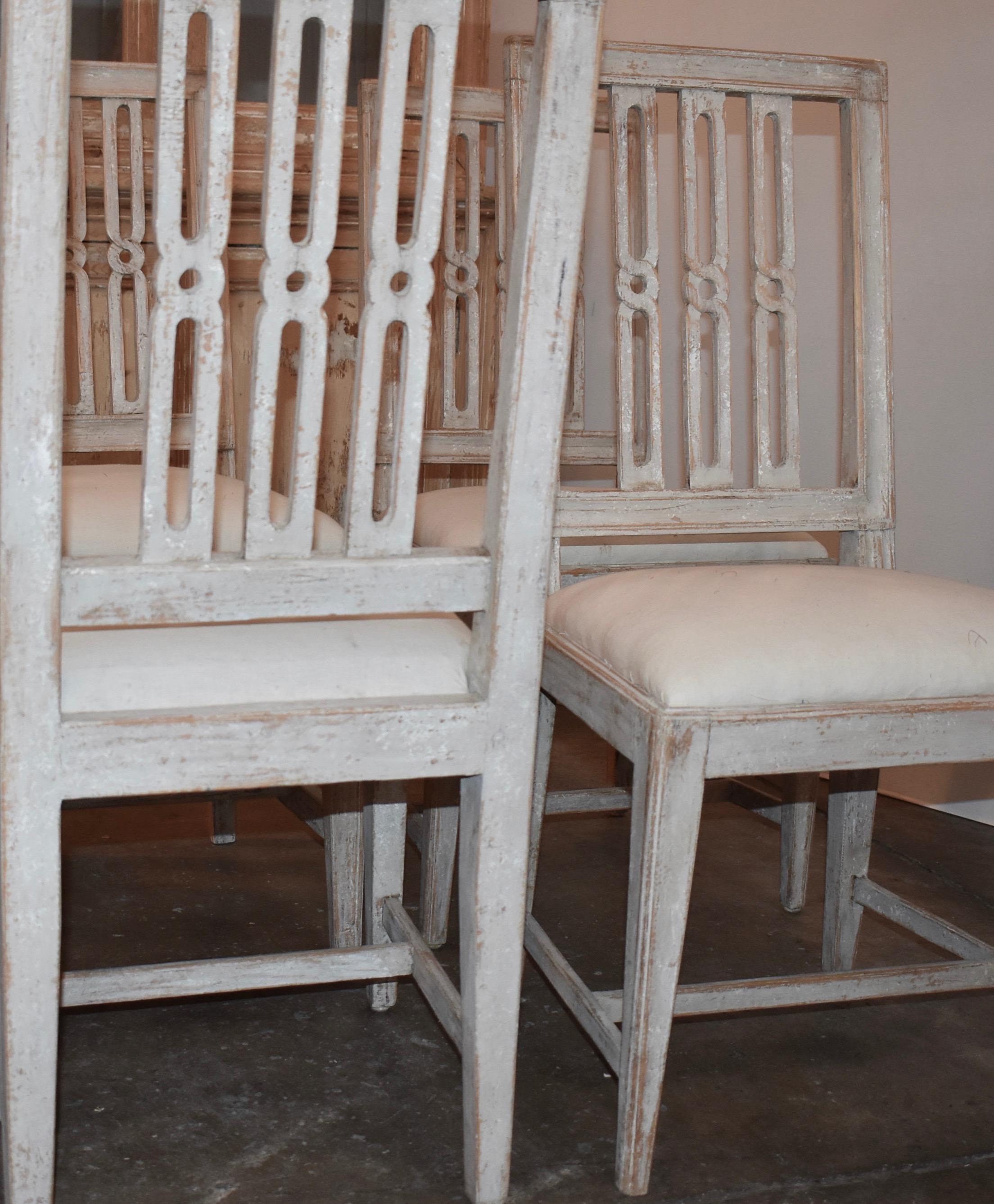 18th Century and Earlier 8 Swedish Dining Chairs