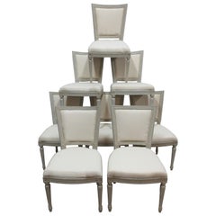 8 Swedish Gustavian Dining Chairs