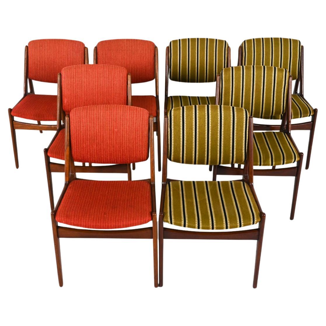 (8) Teak "Ella" Side Chairs by Arne Vodder & Anton Borg for Vamo Møbelfabrik For Sale