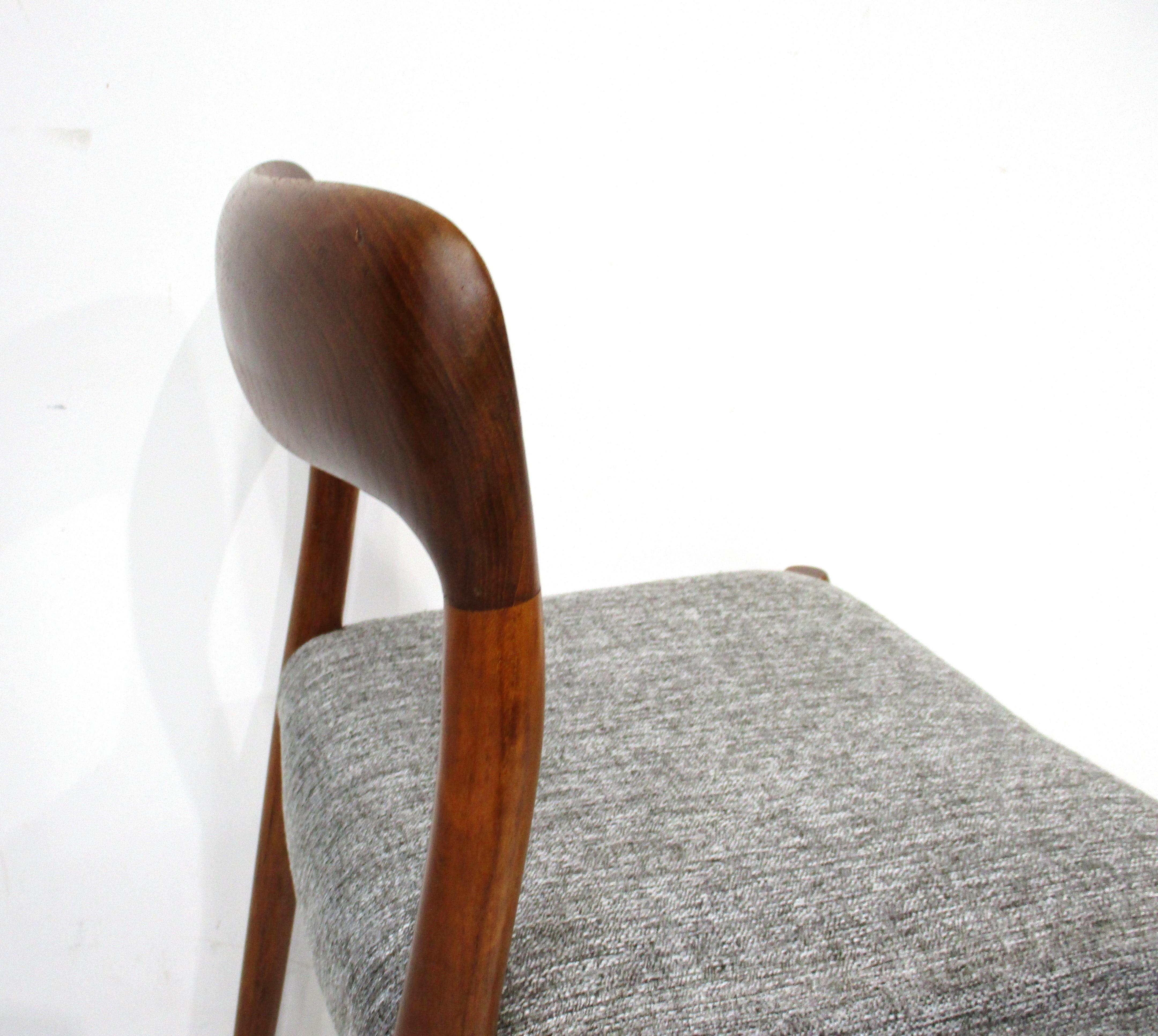 8 Teak Upholstered Dining Chairs by Niels O. Moller for J.L. Moller Denmark 7