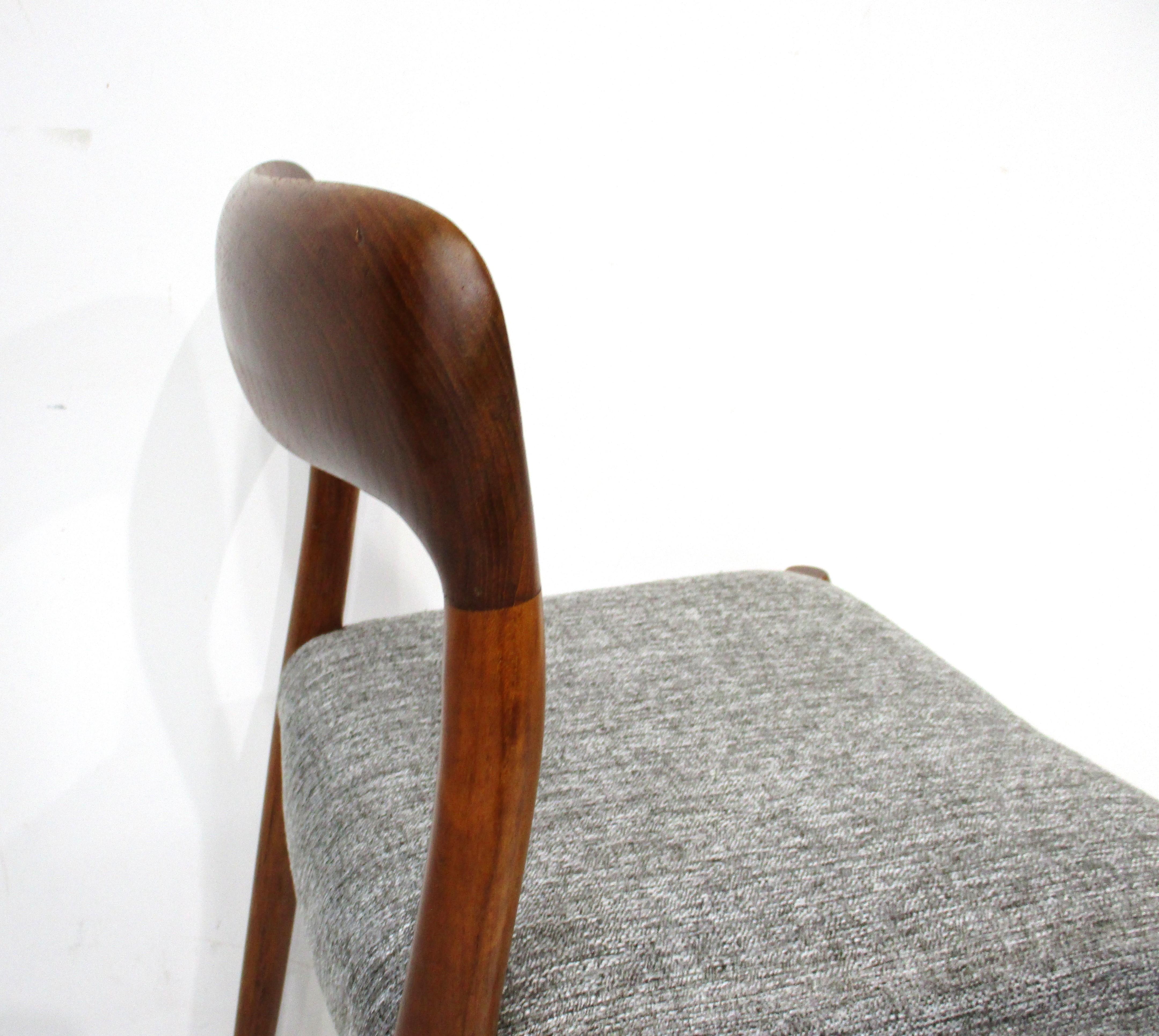 8 Teak Upholstered Dining Chairs by Niels O. Moller for J.L. Moller Denmark    7