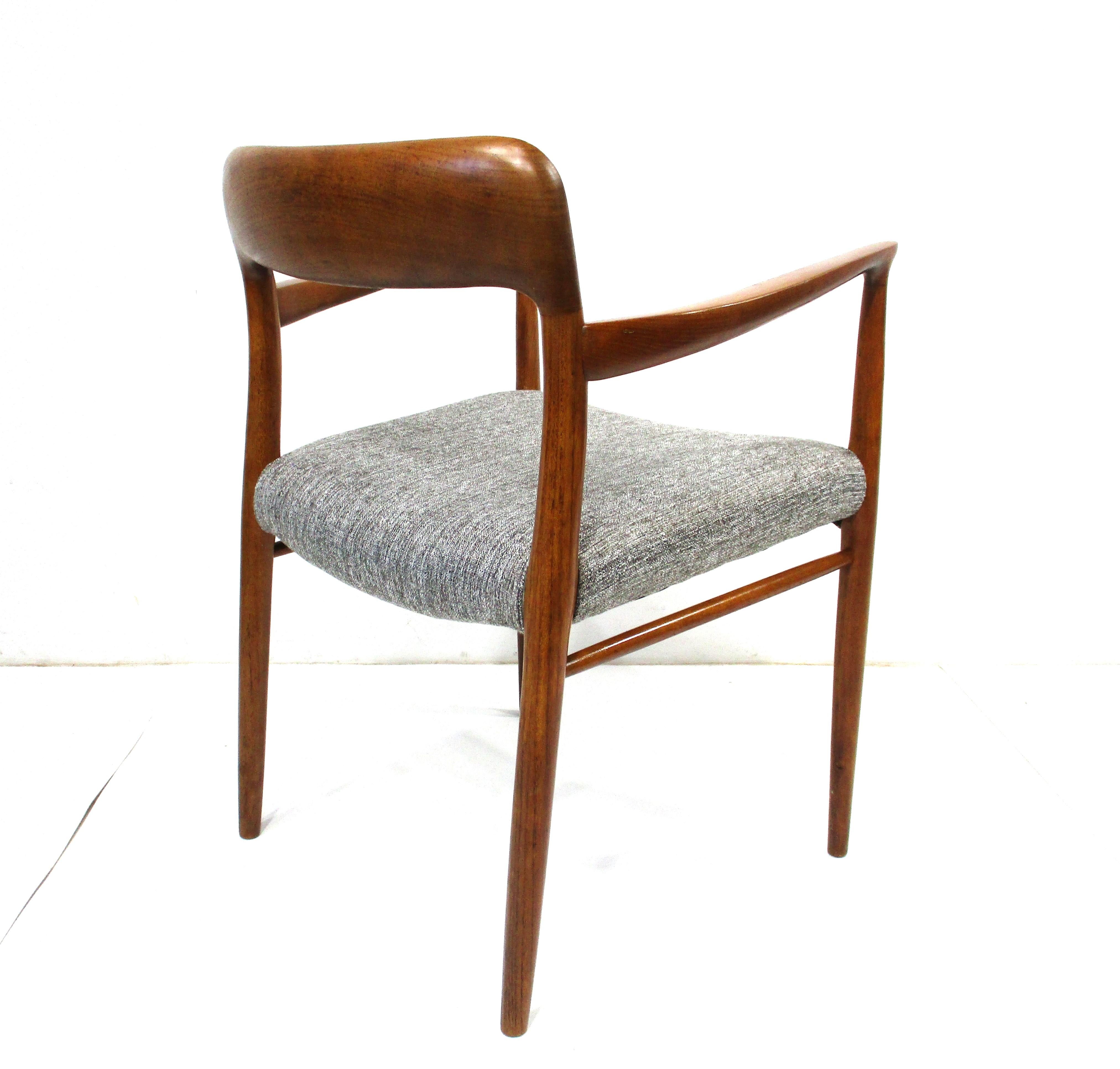 20th Century 8 Teak Upholstered Dining Chairs by Niels O. Moller for J.L. Moller Denmark   
