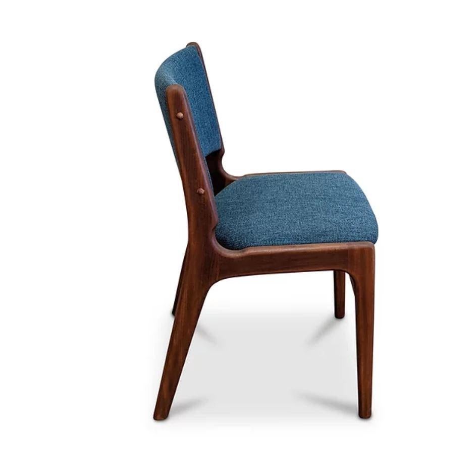 Danish 8 Teal Erik Buch Dining Chairs for Povl Dinesen '6765'