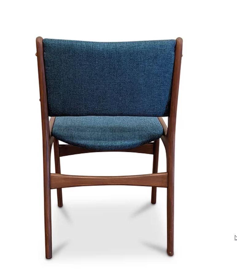Mid-20th Century 8 Teal Erik Buch Dining Chairs for Povl Dinesen '6765'
