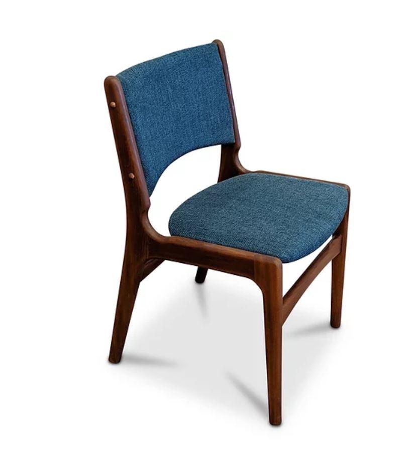 Teak 8 Teal Erik Buch Dining Chairs for Povl Dinesen '6765'