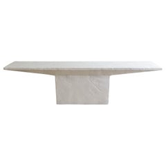 8' Tavolo da console in gesso strutturato, circa anni '70