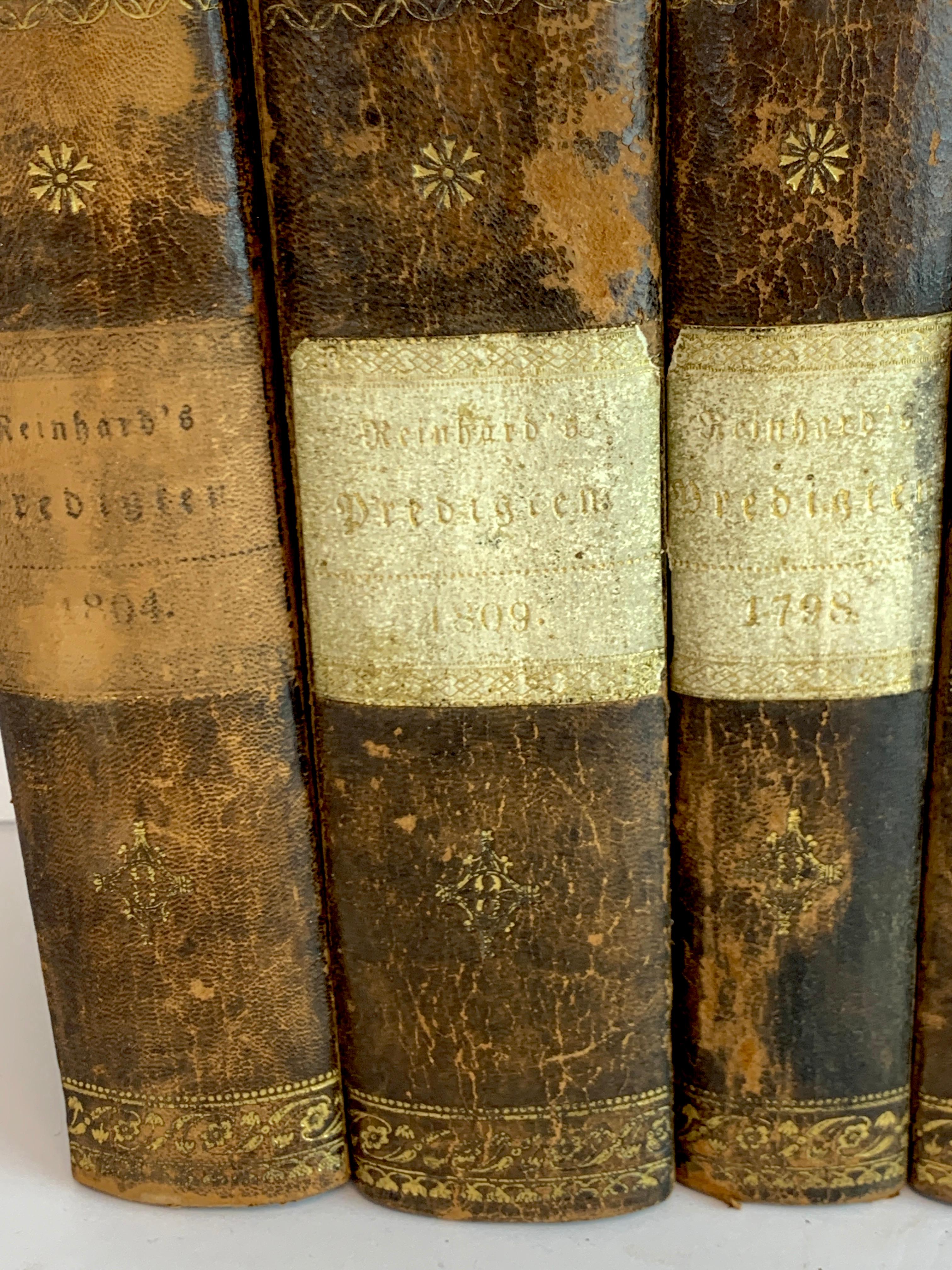 Néoclassique 8 reliure théologique en cuir  Livres de Franz Volkmar Reinhard, publiés en 1808 en vente